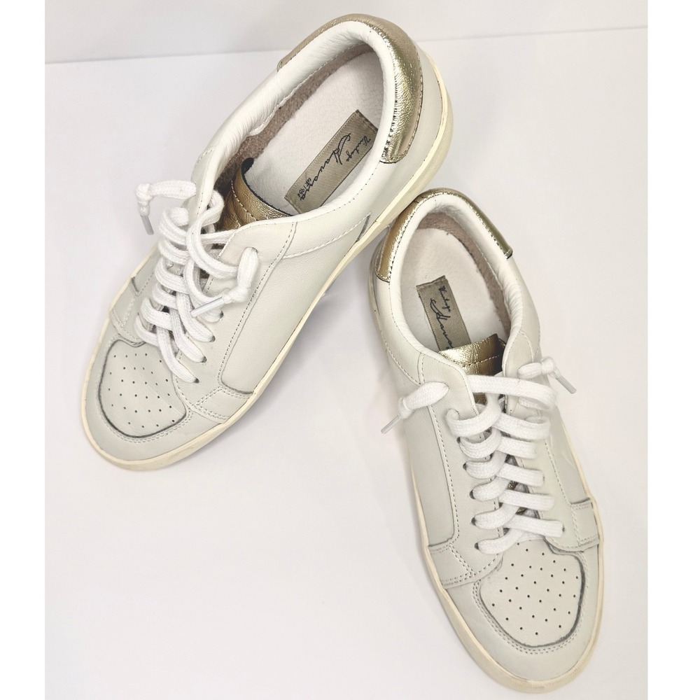 Vintage Havana Reflex White Gold Star Sneakers Low Top Fashion Shoes Womens 9